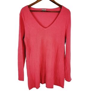 J. Jill pink V neck sweater size M